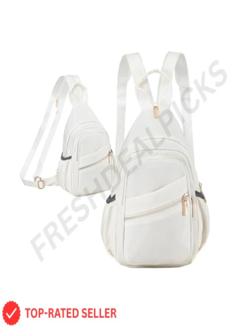 Water Resistant Nylon Mini Backpack Convertible Crossbody Sling Daypack